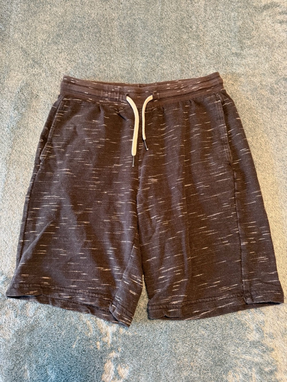Wonder Nation Kid's Black Heather Drawstring Shorts Size Large